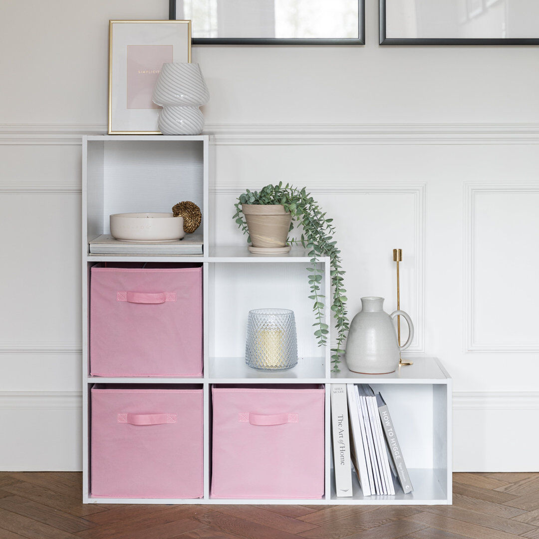 Rebrilliant Northville 91 cm H x 91 cm W Bookcase Pink 91cm H X 91cm W X 31cm D