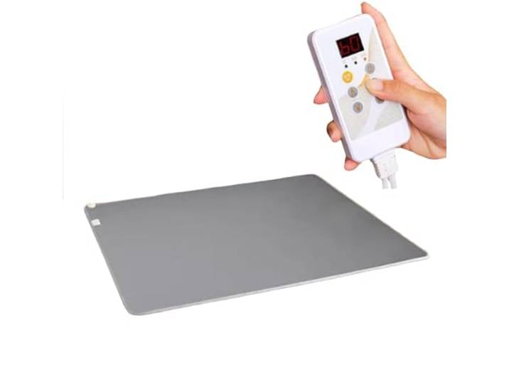 Laohucai Elektrisch beheizter großer Teppich, beheizter Bodenteppich, mit Einstellbarer Temperatur und Timer, Fußbodenheizung, Haustier-Heizkissen für Yoga, Wohnzimmer, Schlafzimmer(E,50x200cm)