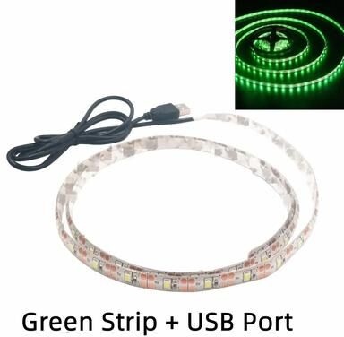 Uplift Picks Flexible USB LED Strip Lights For Brighter TV And Room Accents green 1 Meter
