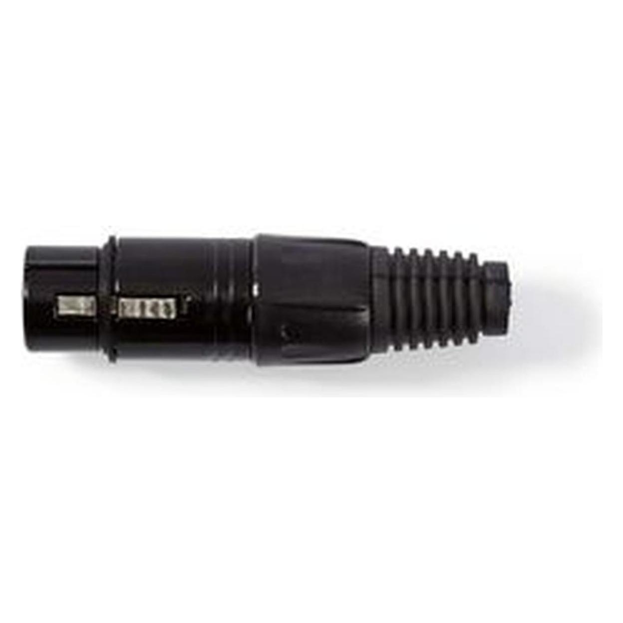 Nedis XLR-Stecker, 3-polig, weiblich, Schwarz (COTP15902BK)
