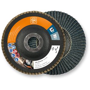 Fein Fächerschleifscheibe 63730023010, Ø125mm, Körnung 60, konisch, für Edelstahl, 10 Stück