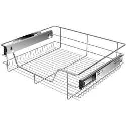 Kesser Teleskopschublade Küchenschublade Küchenschrank, Küchen Organizer, Silber