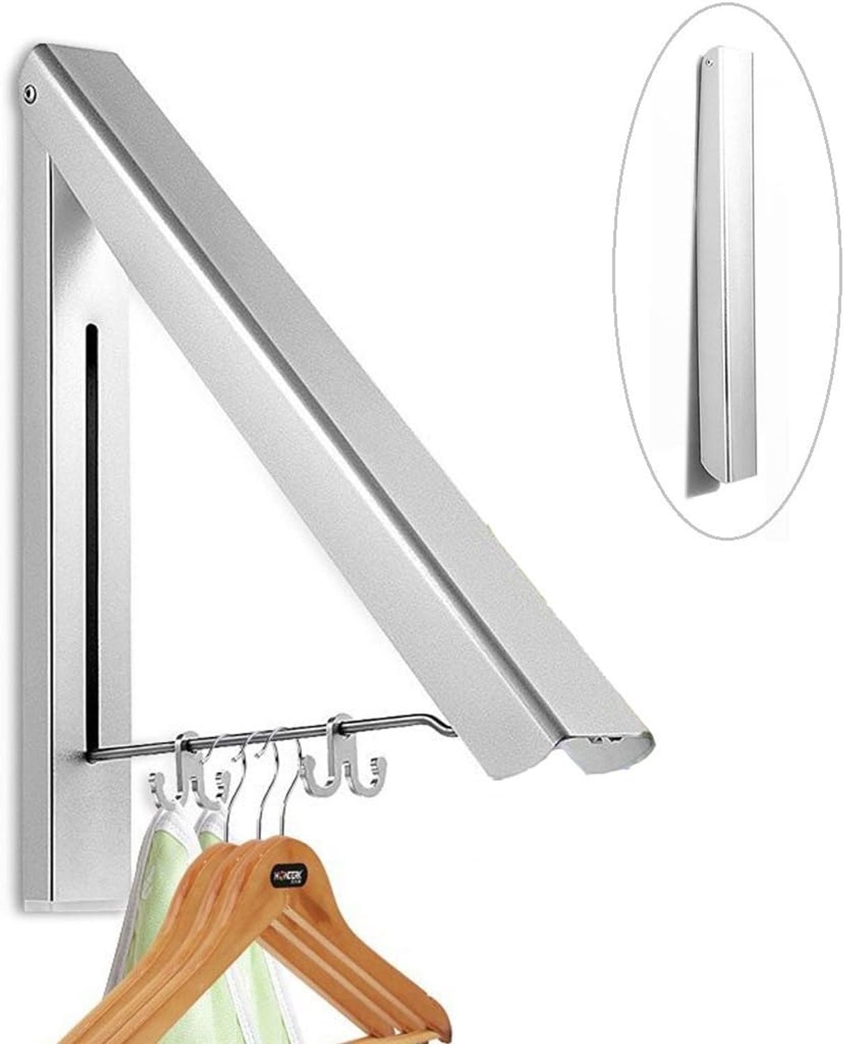Opvouwbare Wandhaak voor Kleding - Zilver