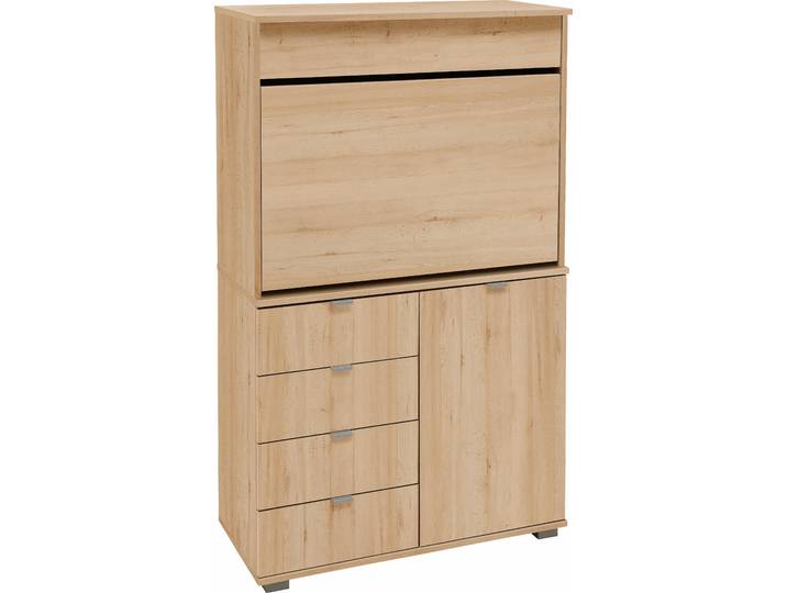 Sekretär PRIESS Ahaus , braun (edelbuchefarben), B:82cm H:139cm T:38cm, Sekretäre, Sekretär