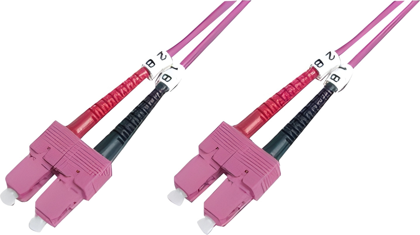 DIGITUS vezeloptische patchkabel SC-Duplex naar SC-Duplex, OM4, 2,0 meter