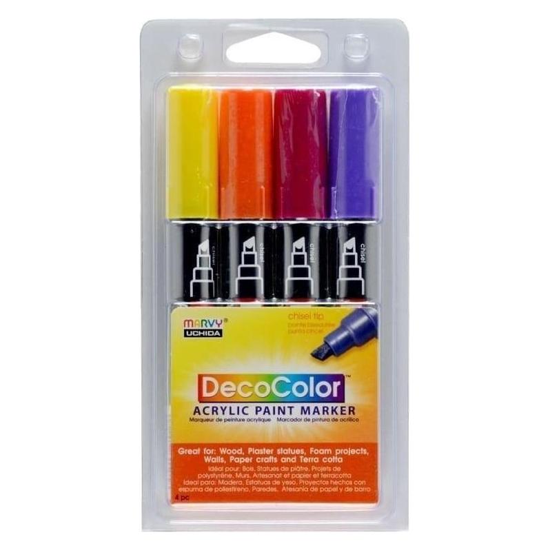 Marvy Helle Acrylmarker in 4 Farben (4x) (54680183)