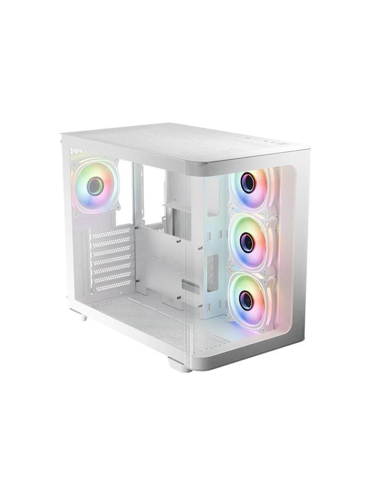 LC Power Gaming 8001W Pro-Storm Light - Gehäuse - Tower - Weiß