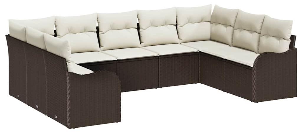 Modulares Lounge-Set - Gartenbank - Lounge-Ecke - Gartenmöbel - Outdoor-Lounge-Sofa - 9-teiliges Set mit Tisch