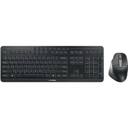 Cherry STREAM - ULTIMATE - Desktop set - Wireless - QWERTY - Black (US, Kabelgebunden, Kabellos), Tastatur, Schwarz