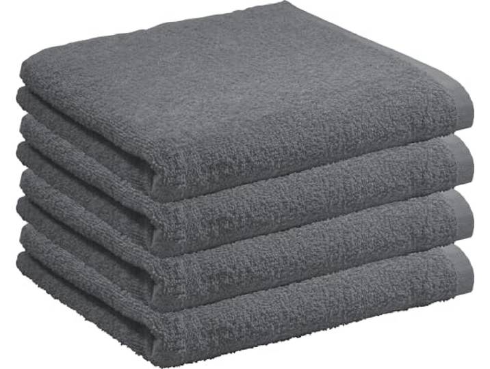 REDBEST Duschtuch Oceanside 4er-Pack Leichtfrottier anthrazit Größe 70x140 cm