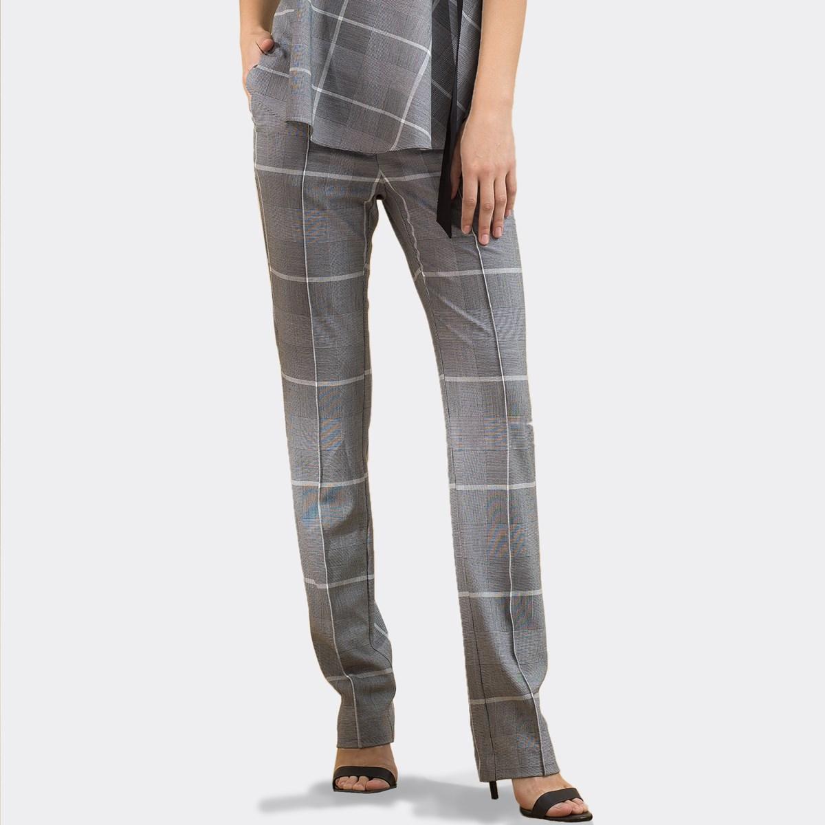 Zigarettenhose mit Schottenmuster