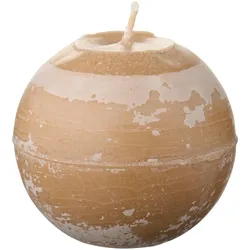 IB Laursen Kugelkerze rustikal, Höhe 7.5, Ø 8 cm, honey