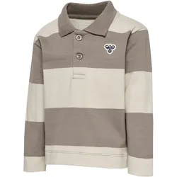 hummel hmlMINI Loose Stripe Baby-Poloshirt Kinder 1284 - rock ridge 86