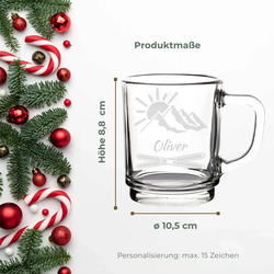 Glühweinglas Kaffeeglas 0,2l geeicht - Après Ski - 6 Stück