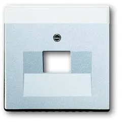 Busch-Jaeger Abdeckung UAE-/IAE-/ISDN-Steckdose Future Linear Aluminium, Wei?aluminium (RAL 9006) 2C