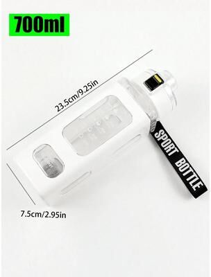 Uplifted Goods Sports Water Bottle Portable And Leak Resistant white