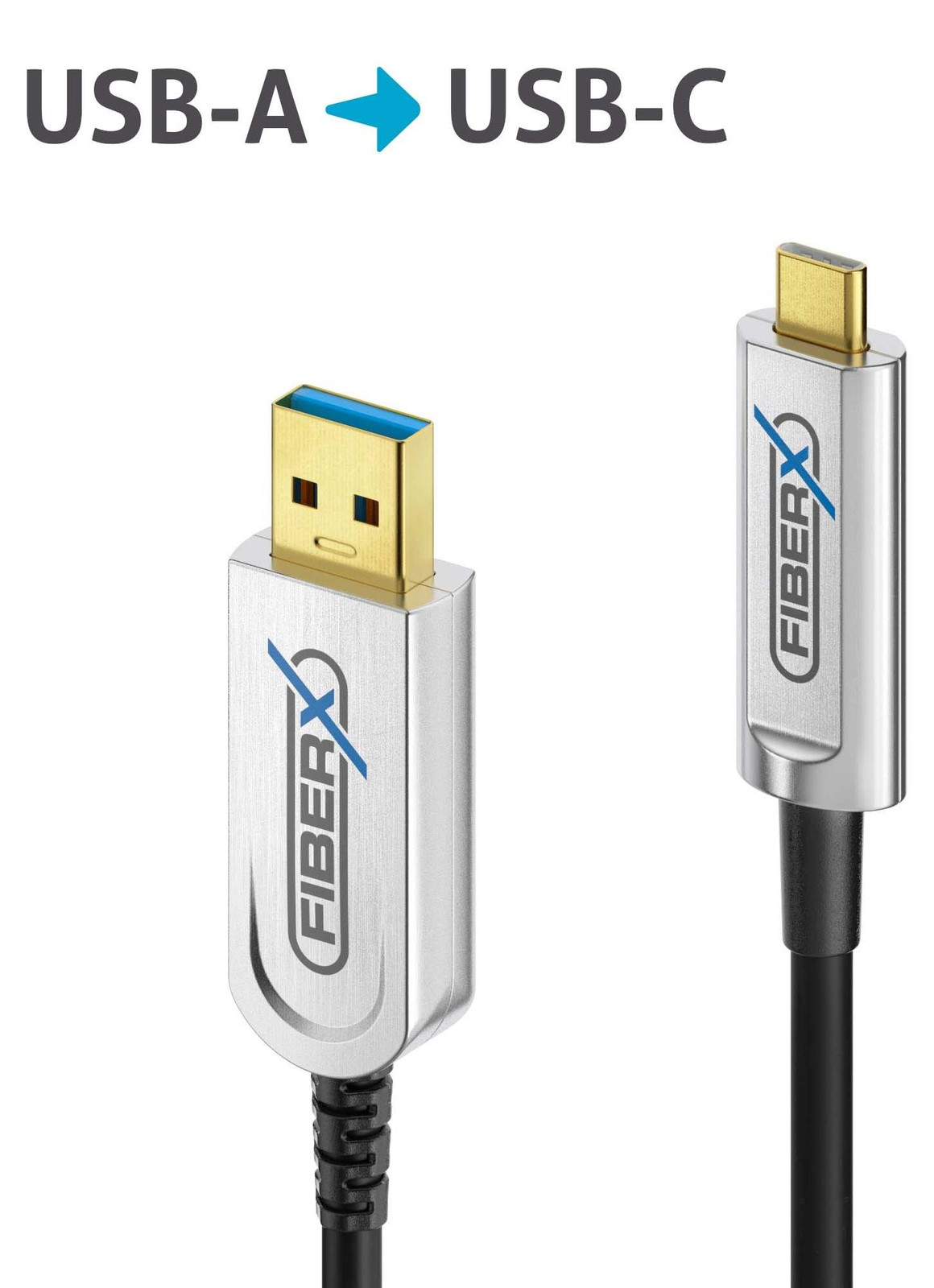 PureLink FiberX Serie USB 3.1 glasvezelkabel USB-A naar USB-C - 7,5 meter