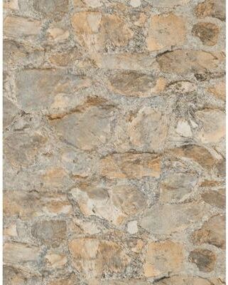 York Wallcoverings Field Stone Grasscloth Tan & Grey Wallpaper