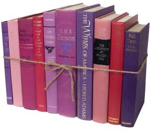 Booth & Williams Decorative Books - Vintage Berry Books - Purple Books by the Foot