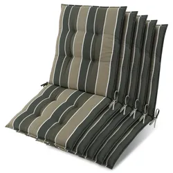 NIEDERLEHNER Sun-NL 105x50x8cm Grün-Gestreift (5tlg)