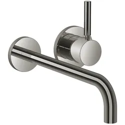 Dornbracht Waschtisch-Wand-Einhandbatterie mit Einzelrosetten META 36863660 Dark Chrome 36863660-19