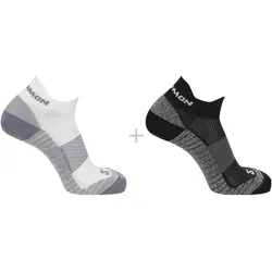 Salomon, Unisex, Sportsocken, Socken Aero Ankle 2-Pack (39 - 41), Schwarz