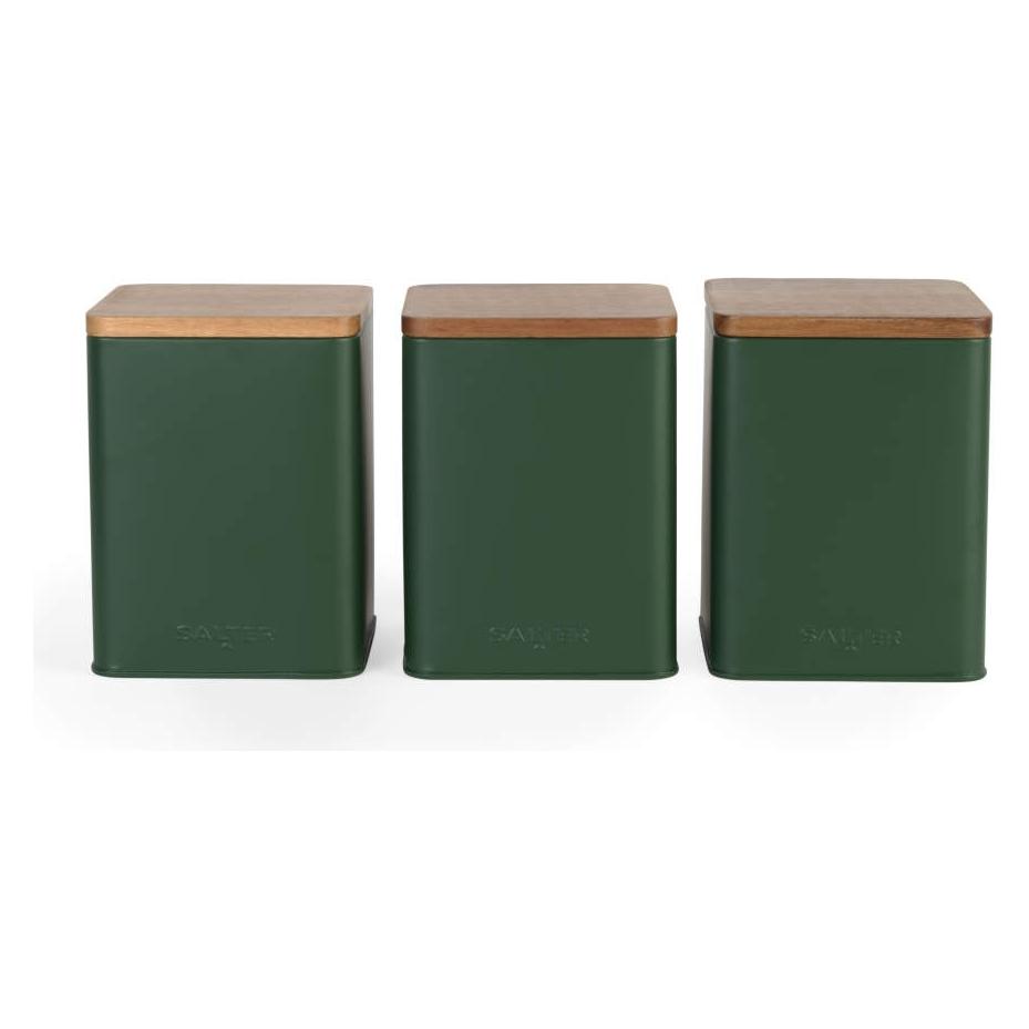 Salter BW12898G Toronto 3-Piece Canister Set, Green (1.60 l) (BW12898G)