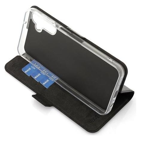 Wave BookCase -suojakotelo, Samsung Galaxy A14, musta (Samsung Galaxy A14) (WAVE-BC-SS-A14LTE-BK)