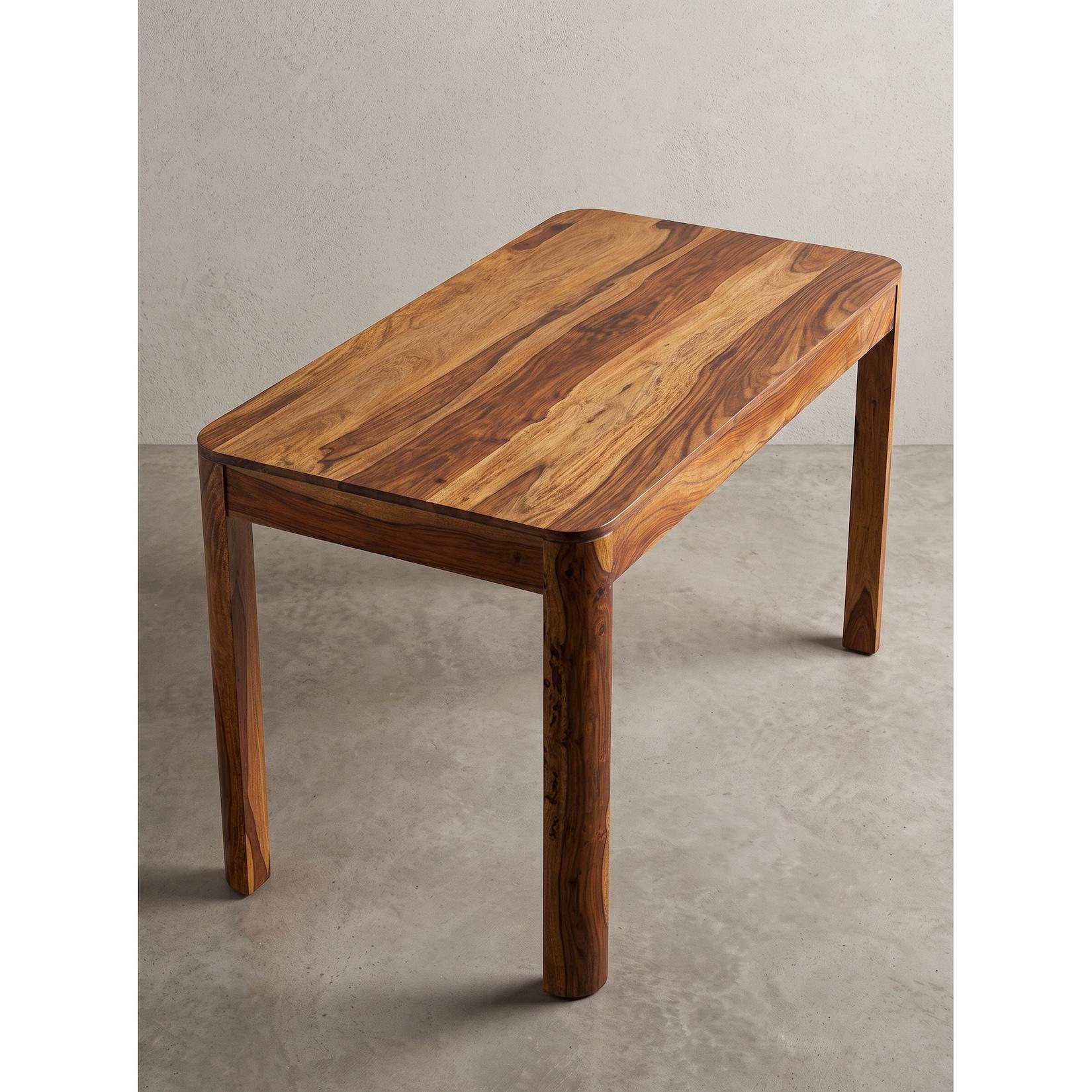 Esstisch Dunkles Massivholz 120x60x76 cm - CHARENTE Kadima