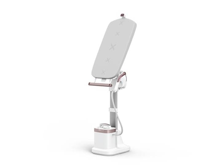 Tefal IXEO Vision All-in-One Dampfglätter, mit Multipositionsbrett, Dampfabgabe von bis zu 80 g/min, Dampfstoß von 200 g/min, integrierte LED-Technologie, abnehmbare Basis, Weiß/Zimtrosa, QT1811E0