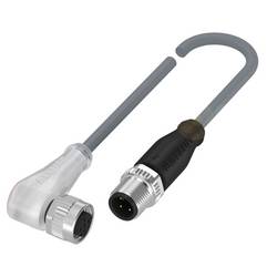 BALLUFF BCC03F1 Verteilerleitung Buchse, gewinkelt, Stecker, gerade 2.00 m Polzahl Sensoren: 5, 4 1 St.