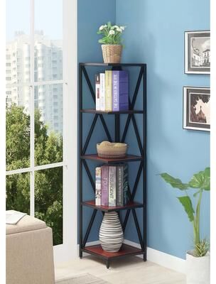Convenience Concepts Tucson Metal 5 Tier Corner Bookcase