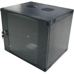 LogiLink Wandschrank (6 HE, 19 Zoll Rack), Serverschrank, Grau, Schwarz