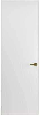 Sartodoors Solid Hidden Door with Handle Planum 0010 Primed Gold Frame