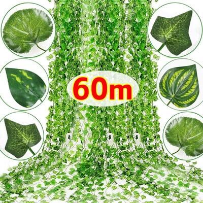 Uplifted Finds Artificial Ivy Leaf Vine Garland Hanging Rattan Creeper 10 M (5 Strings) pothos Leaves