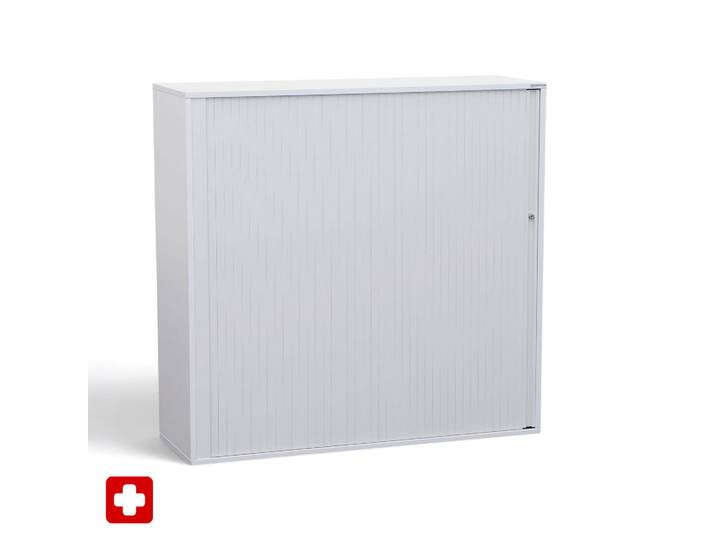 Rollladenschränke Tradingzone Proline 120 x 40 x 118 cm, Weissgrau, mit Schlüssel, Neu - platzsparende Lösung