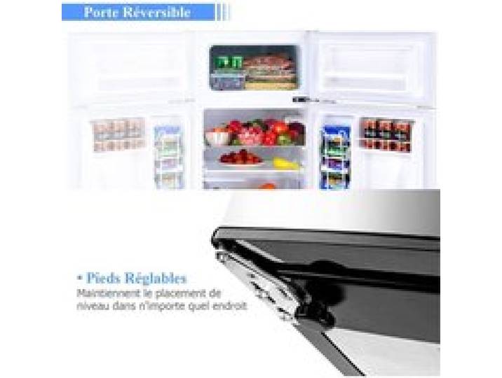 GIANTEX Réfrigérateur 90 L avec Mode Réfrigération/Fraîcheur Frigo Silencieux avec Températures Réglables Blanc