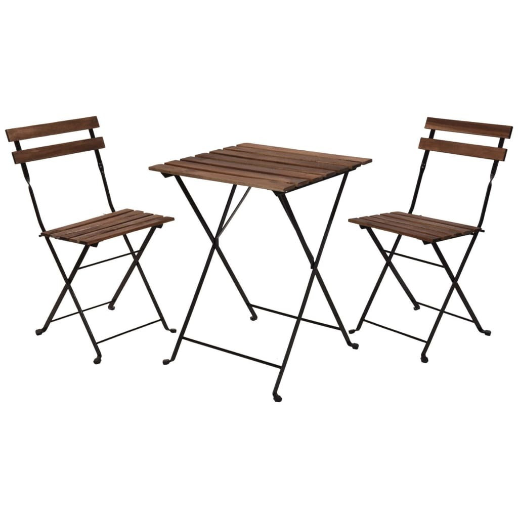 IPAE PROGARDEN tuinset met vier stoelen en twee houten stoelen voor volwassenen