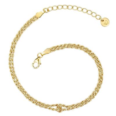 Armband GLANZSTÜCKE MÜNCHEN "GSM428", gold (gelbgold), Armbänder, Damen, Silber 925 (Sterlingsilber), Armband, aus Sterling Silber