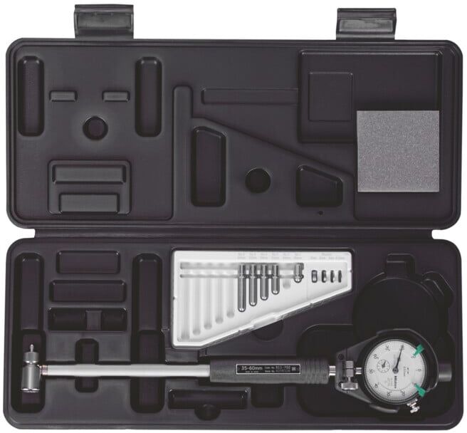 MITUTOYO Vérificateur d'alésage de précision avec comparateur, Plage de mesure : 50-150 mm (435203 50-150)