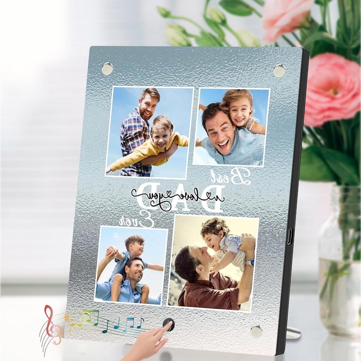 Spotify Muziek Fotolijst Plaquette voor Papa - Acryl Foto Cadeau