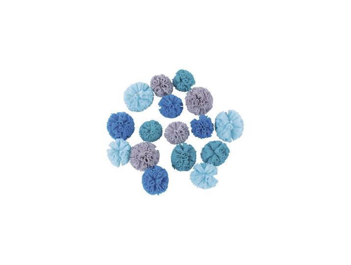 Soft Tüll Pompons sortiert, ø2,5cm+ø3cm, SB-Box 16Stück