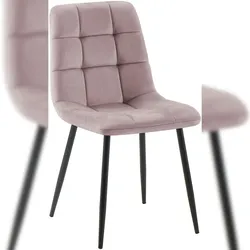 CLP Esszimmerstuhl Tilde Samt HBT: 84x45x55 cm pink Samt