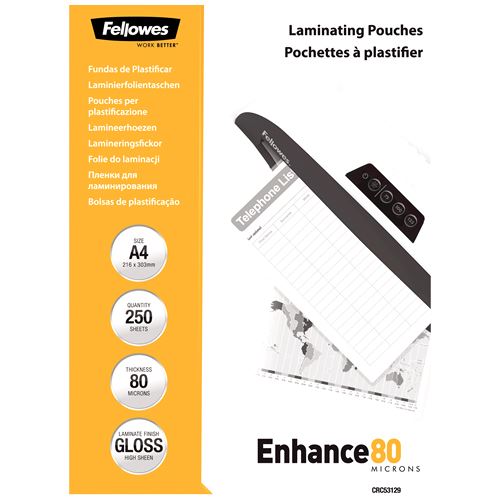 Fellowes GmbH 5312903 Laminierfolie (250 Stück)