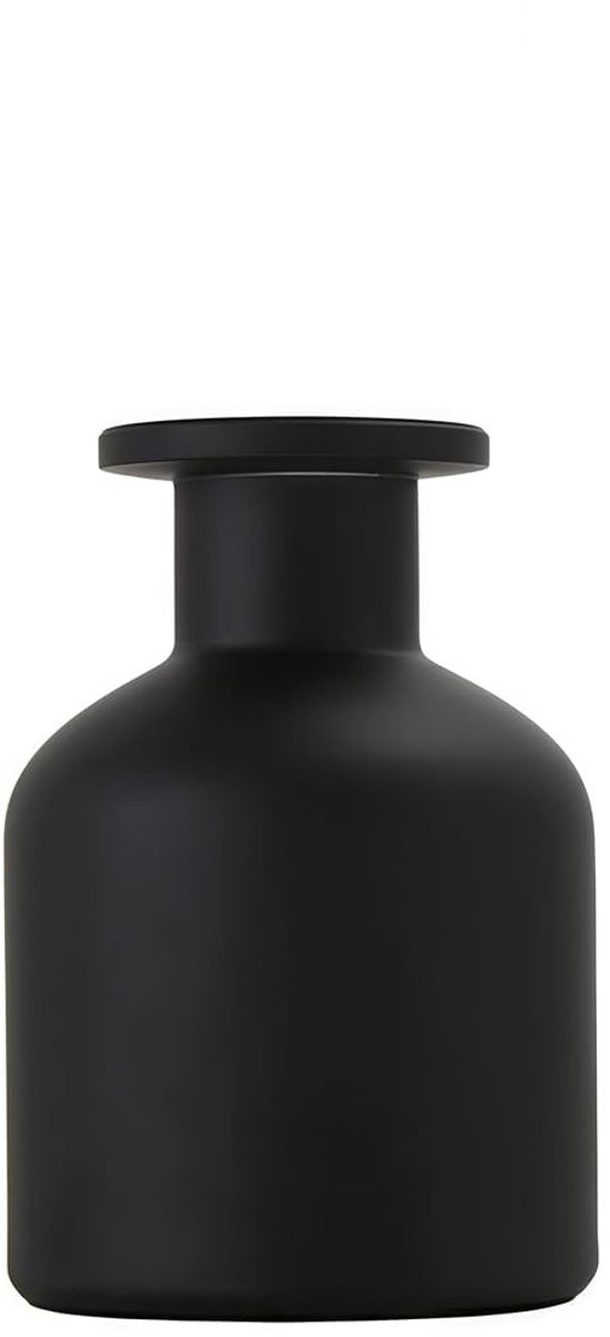 Dailygoods Diffuser Glas 150ml - Zwarte Lege Hervulbare Fles voor DIY Riet Diffuser - 6,7 x 9,9 cm