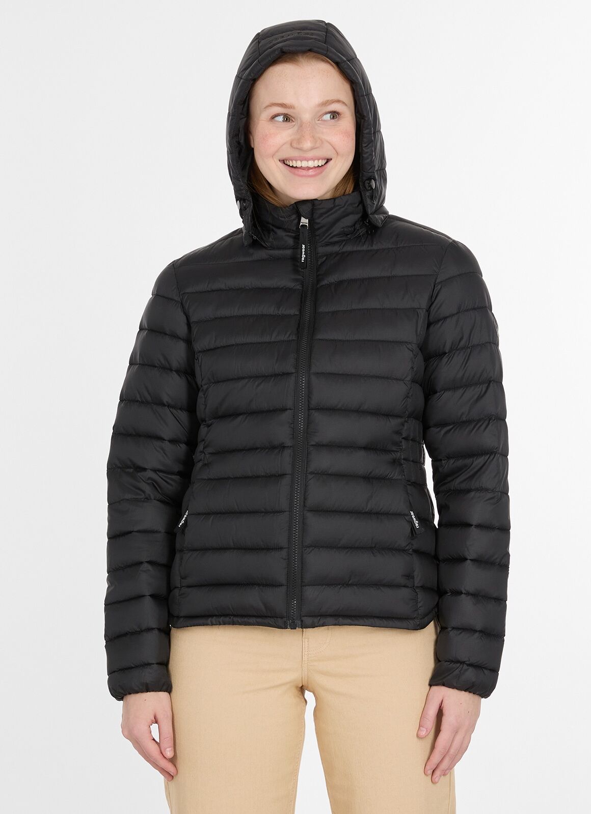 Steppjacke RAGWEAR "BOBIE", Damen, Gr. XXL, schwarz, Web, Obermaterial: 100% Polyester, unifarben, elastischer Bund, Jacken Steppjacke schwarz XXL