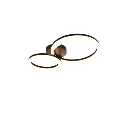 LED Deckenleuchte Deckenlampe Wohnzimmerlampe schwarz modern B 51 cm