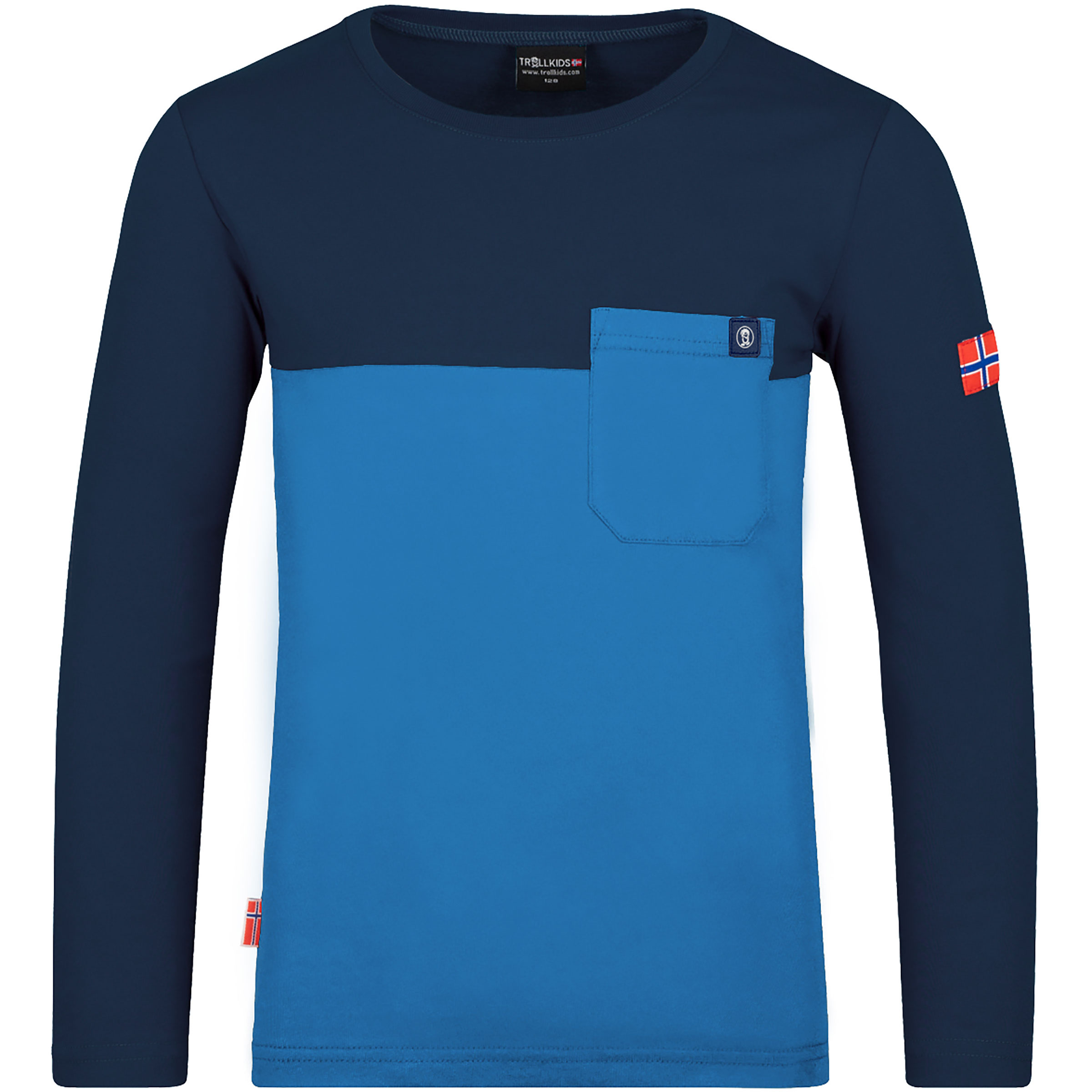 Trollkids Bergen Kinder Longsleeves blau Größe 110 Trekking Hautfreundlich