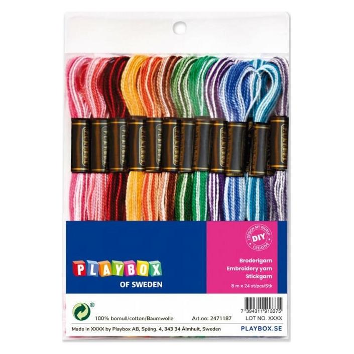 Playbox Regenbogen Wattebällchen 25 Stück (8 m) (2471187)