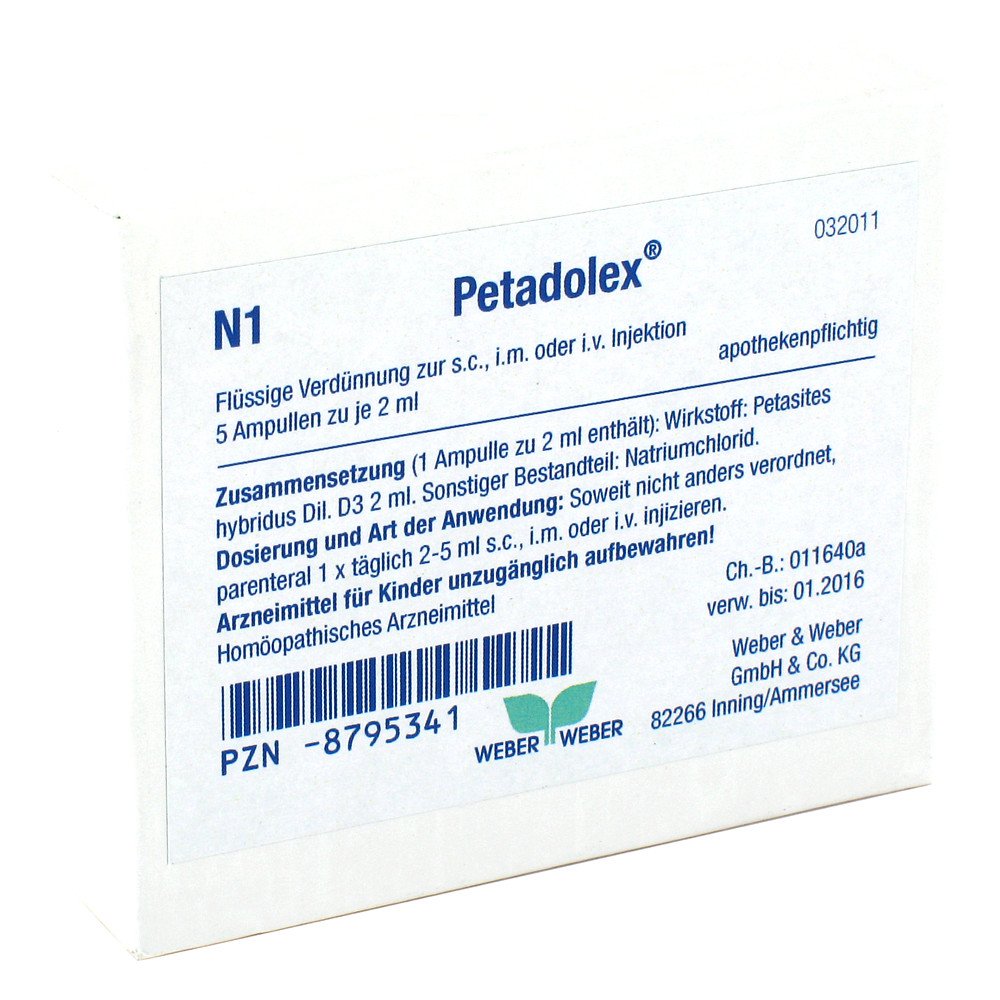 WEBER & WEBER GmbH Petadolex Ampullen 08795341